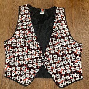 Vintage Disney Mickey Mouse Vest One Button OSFM